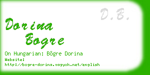 dorina bogre business card